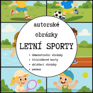 Letní sporty - autorské obrázky a aktivit k nim