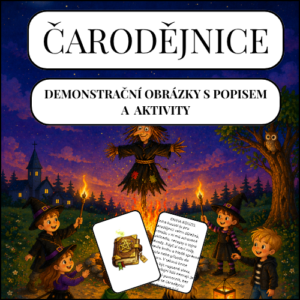 Čarodějnice: demonstrační obrázky a aktivity do MŠ