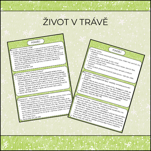Život v trávě: týdenní příprava do MŠ - Obrázek 4
